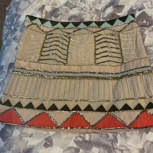 Sanctuary Tribal Sequin Mini Skirt